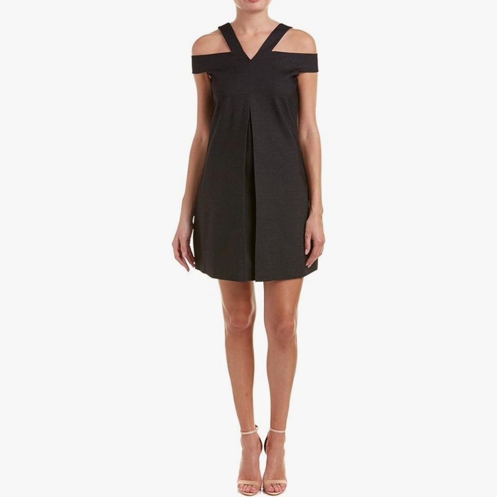 Laundry By Shelli Segal Black Cold Shoulder Mini Dress